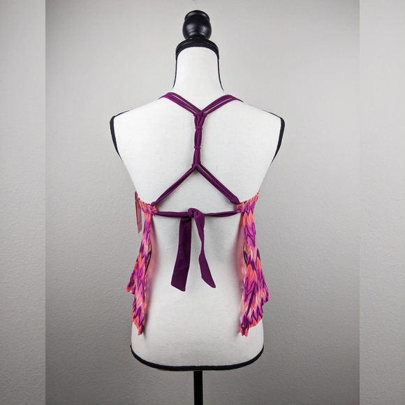 Hula Honey S Purple Racerback Tankini Swim Top - Picture 3 of 8